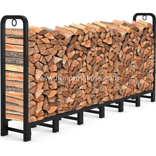 High-capacity Steel Outdoor Firewood Rack Heavy Duty Firewood Pile Storage Racks Wood Storage Accessory Firewood Log Rack